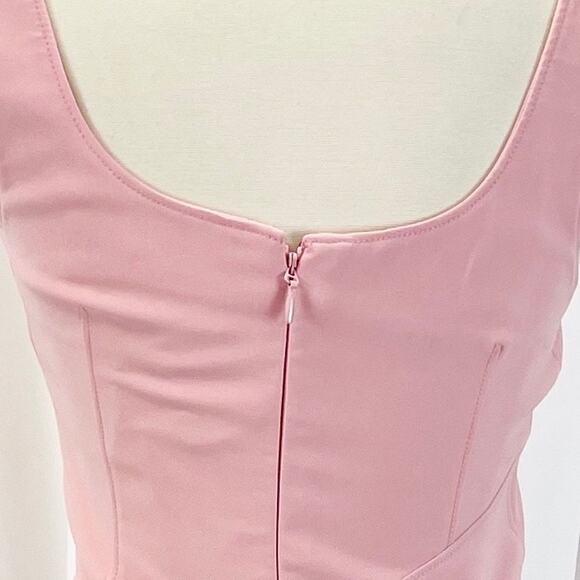 Cinq À Sept Womens Sharon Dress 8 Pink Asymmetrical Party Date Night Glam HOCO - Picture 8 of 14